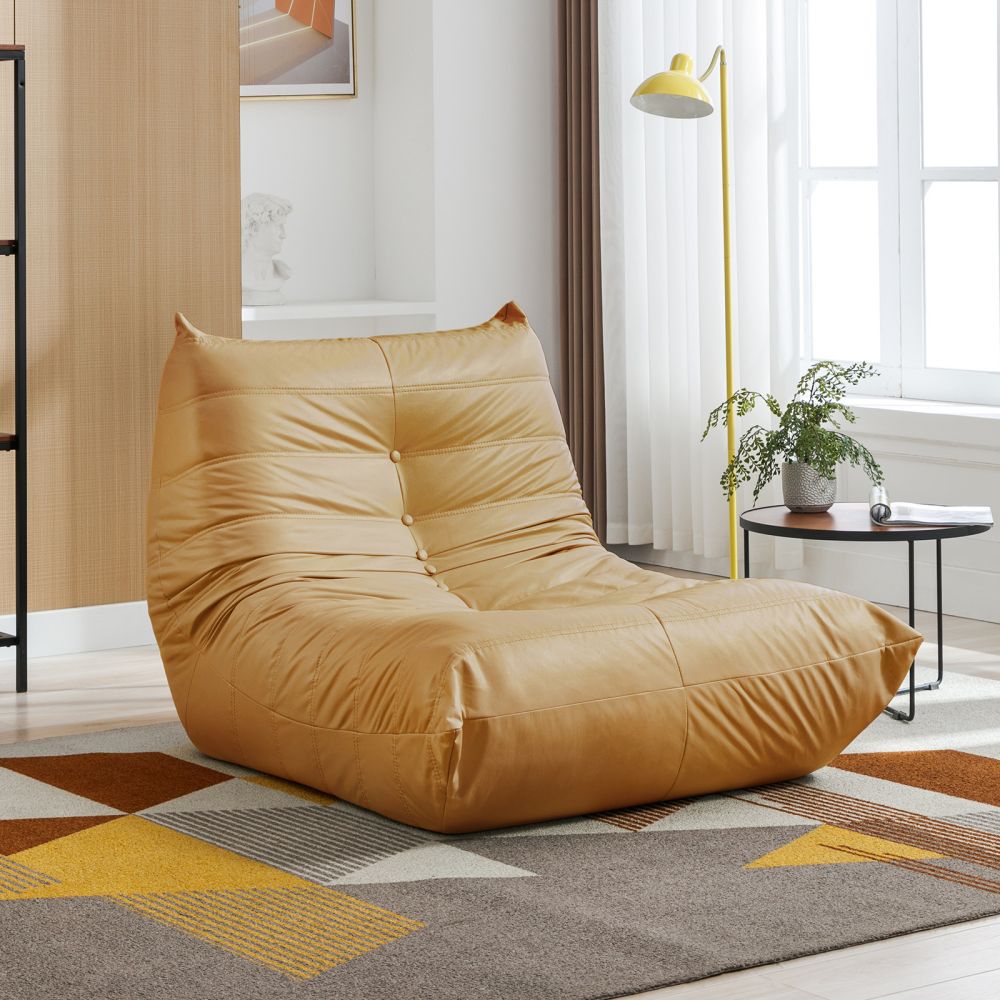 Mjkone Modern Armless Lounge Chair Padded Lazy Sofa