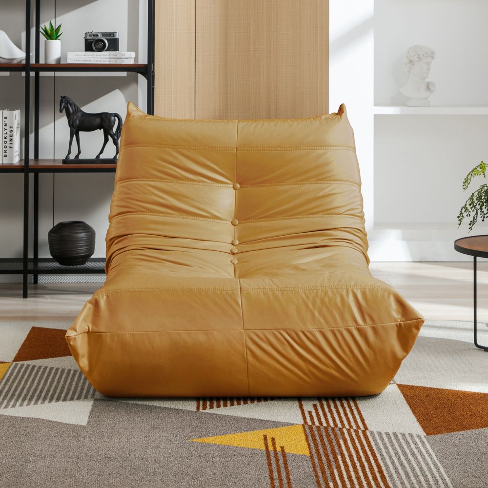 Mjkone Modern Armless Lounge Chair Padded Lazy Sofa