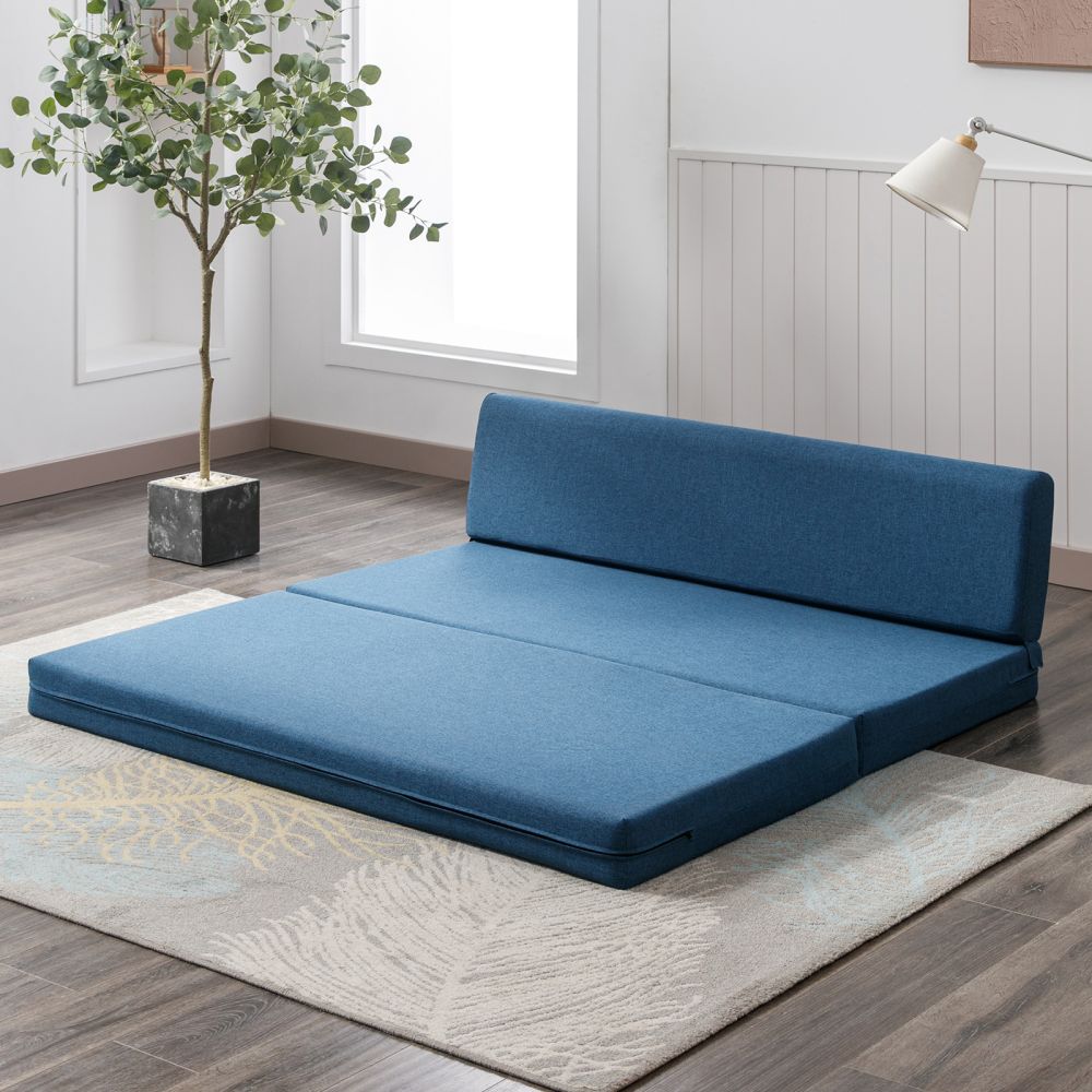 Convertible Futon Sleeper Sofa Couch Modern Floor Mattress For Dark Gray Full