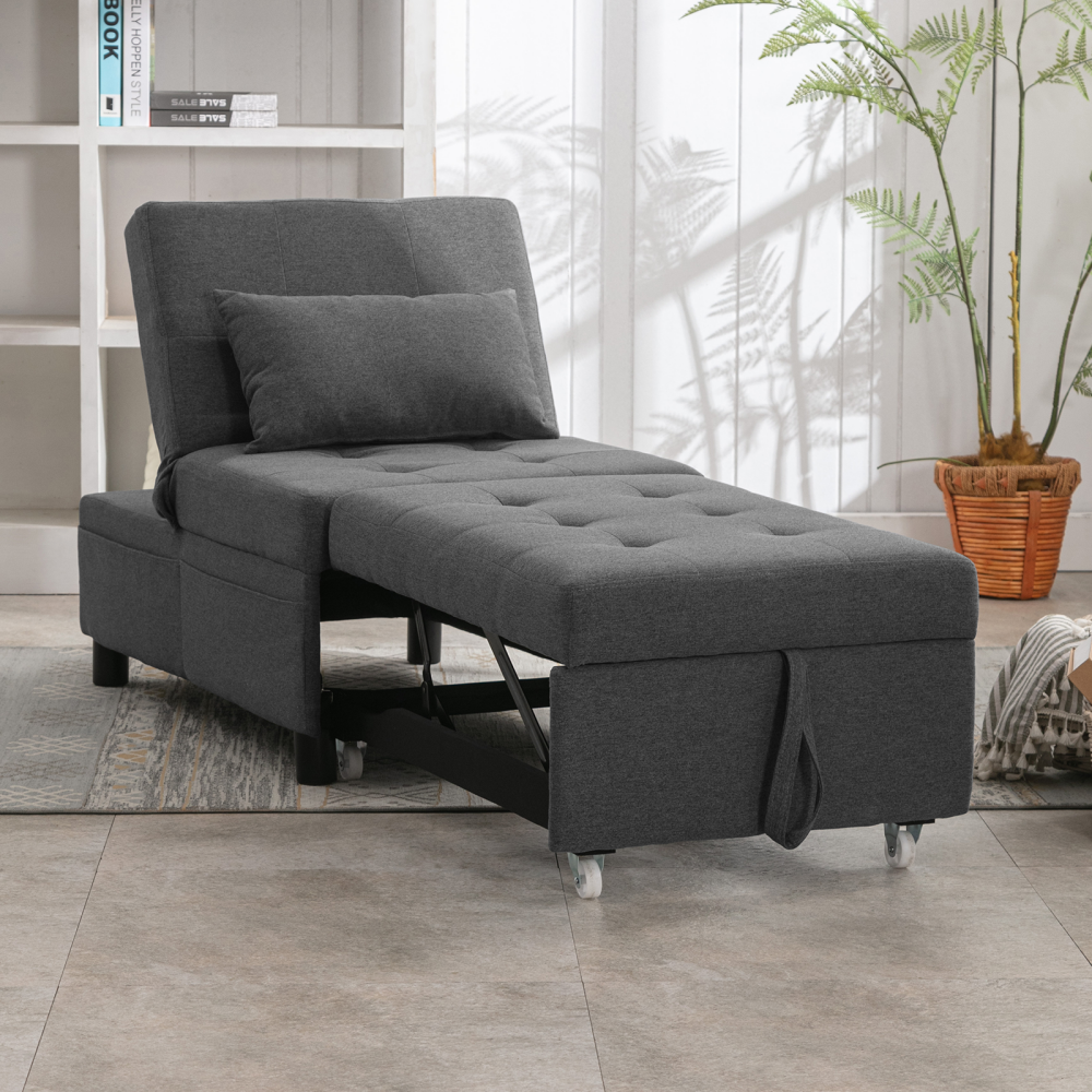 Mjkone 4-in-1 Convertible Sofa Chair with Adjustable Backrest