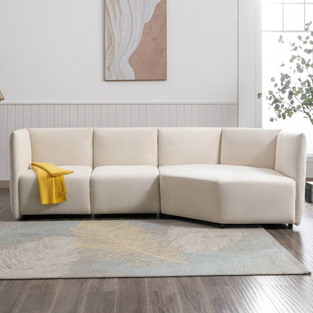 Mjkone Free Combination Curved Modular Sectional Sofa Couch