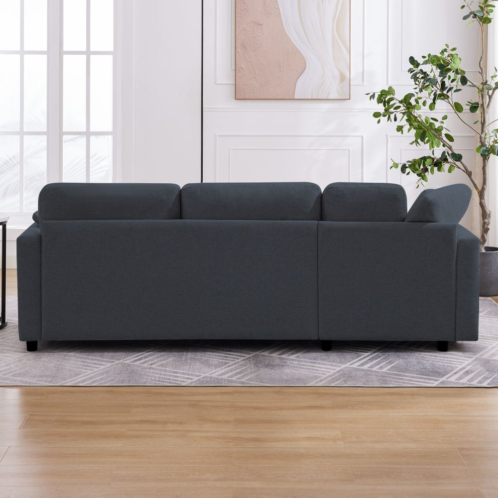 Mjkone 3-Seater Modern Curved Sectional Sofa Couch For Living Room