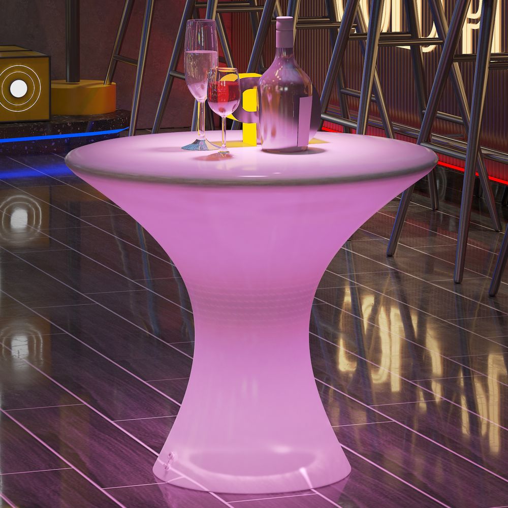 Mini Cocktail Table Mjkone LED Illuminated Cocktail Table