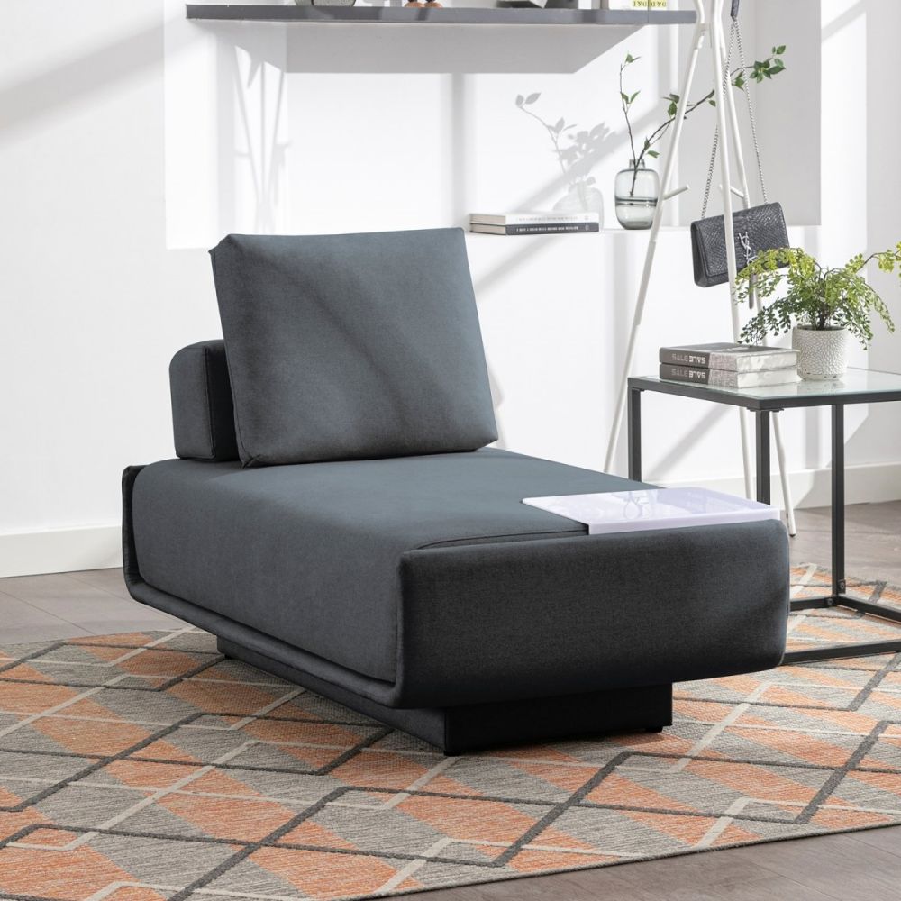 Mjkone Minimalist Square Floor Tofu Sectional Sofa