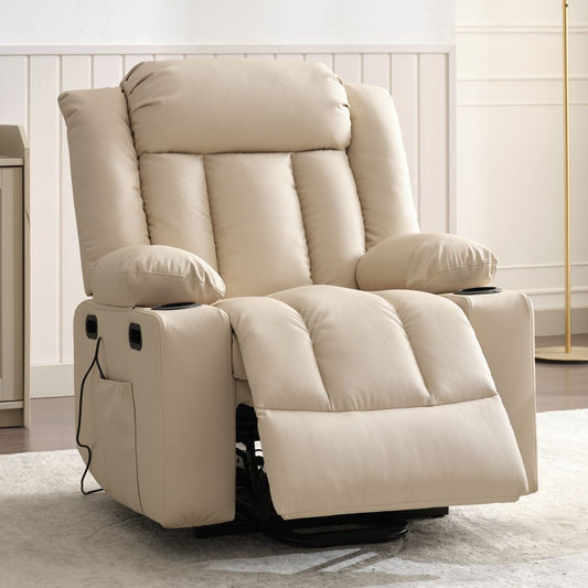 Mjkone Modern Massage Recliner Chair with Overstuffed Armrest Backrest