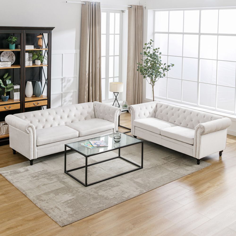 Mjkone Upholstered Loveseat Couch for Living Room