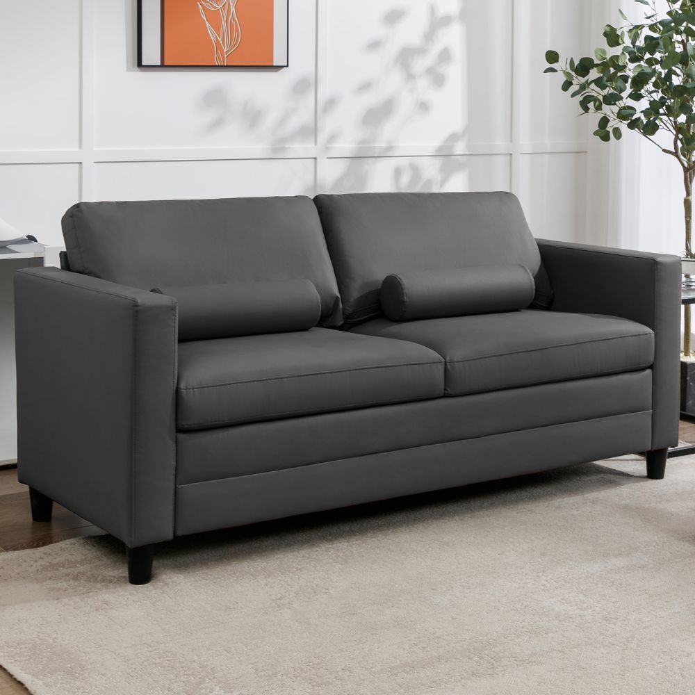 Modern Faux Leather Sofa Bed Couch, Convertible Folding Sofa Bed, 3 Seater Sofa  Click Clack Bed Sleeper for Living Room - Bed Bath & Beyond - 36687113