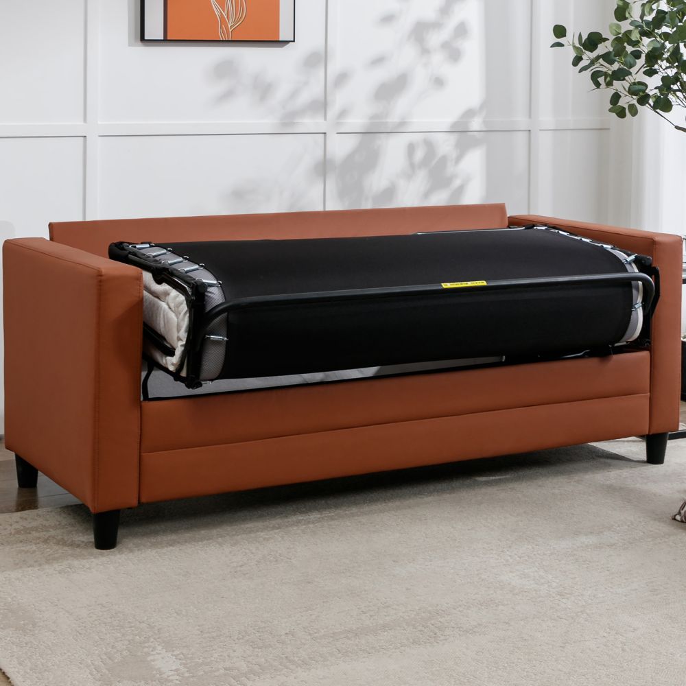 Mjkone 2-in-1 Queen Size Pull Out Convertible Loveseat Sofa Bed