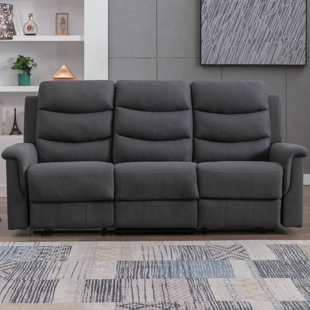 Mjkone Reclining Loveseat 3-Seater Sofa with Storage Space