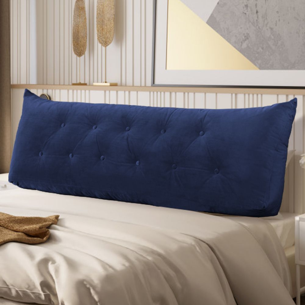 Mjkone Velvet Long Bolster Headboard Wedge Pillow