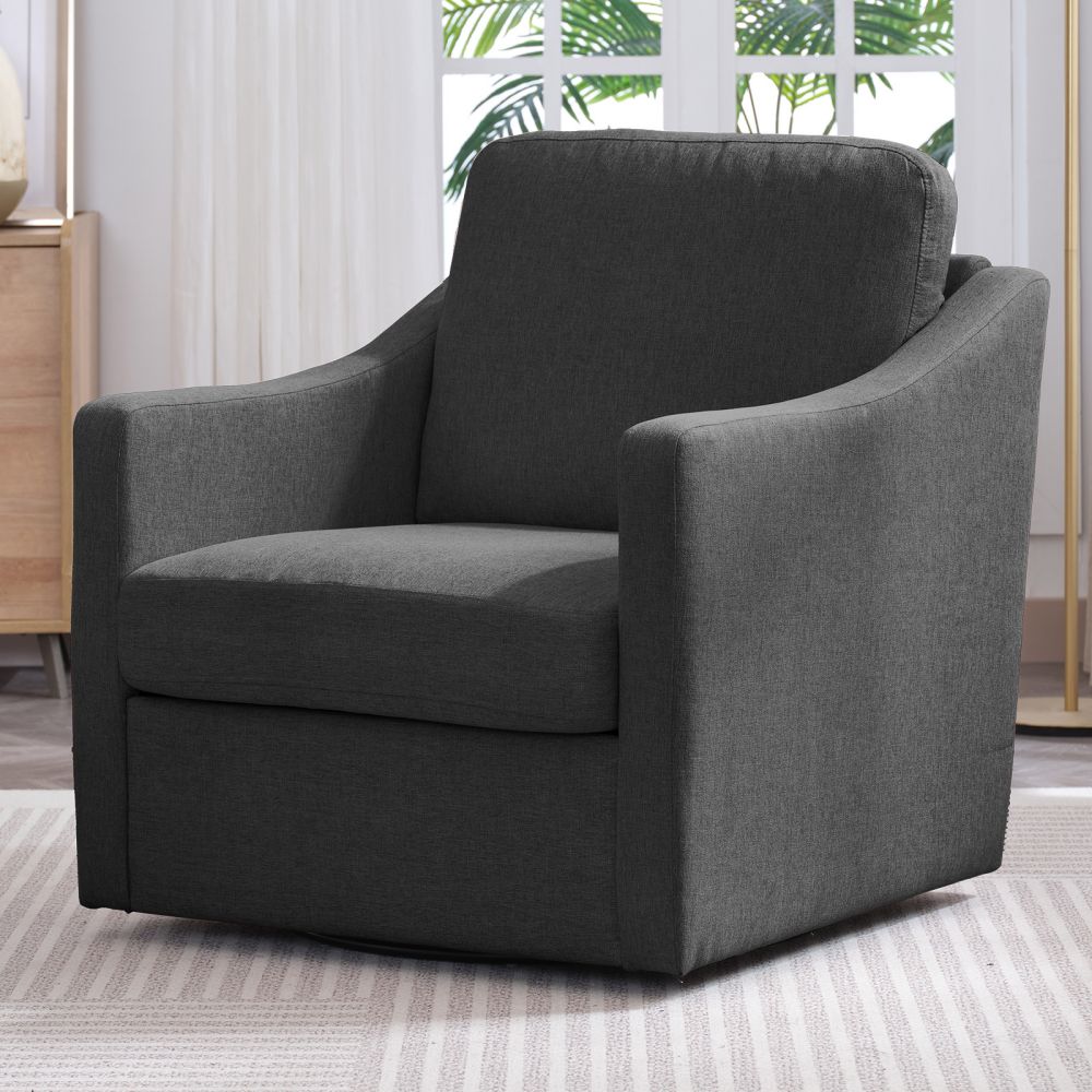 Mjkone Upholstered 360 Degree Swivel Accent Sofa Chair