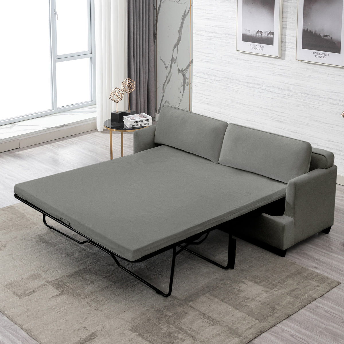 Mjkone Pull Out Loveseat Sleeper Sofa Bed