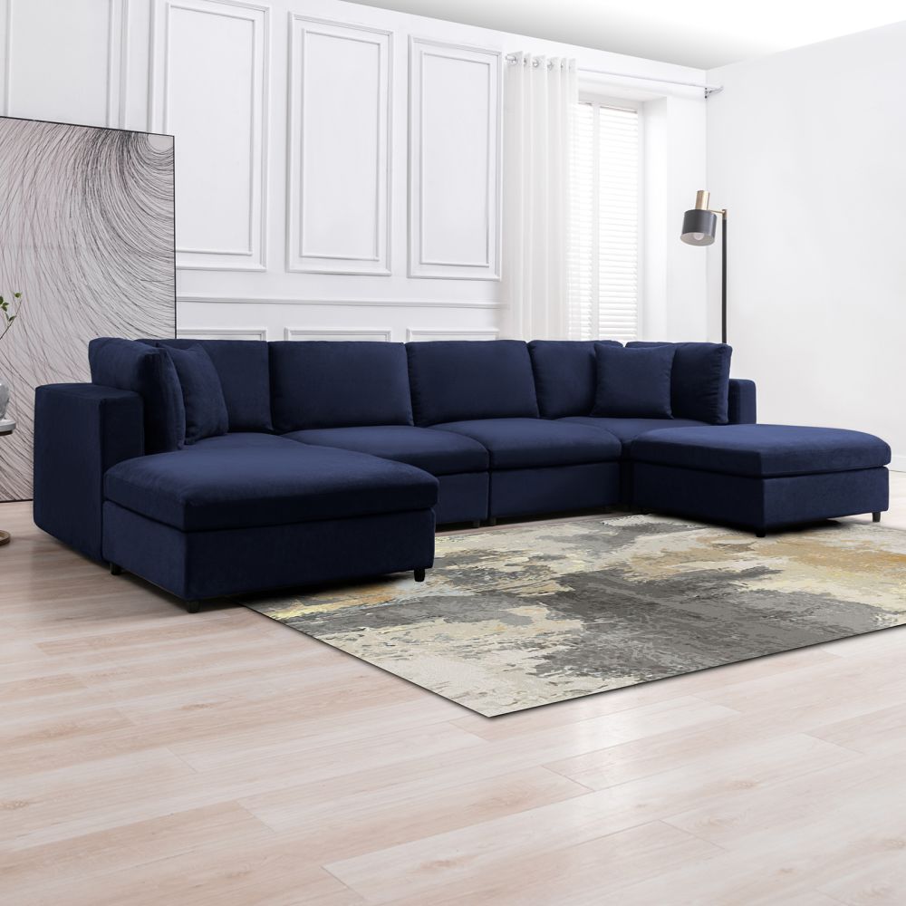 Mjkone Modern Convertible Sectional Sofa Set