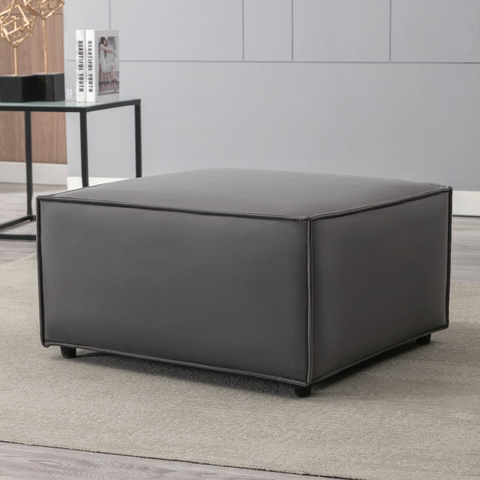 Mjkone Modern Loveseat Convertible Modular Sectional Sofa Set