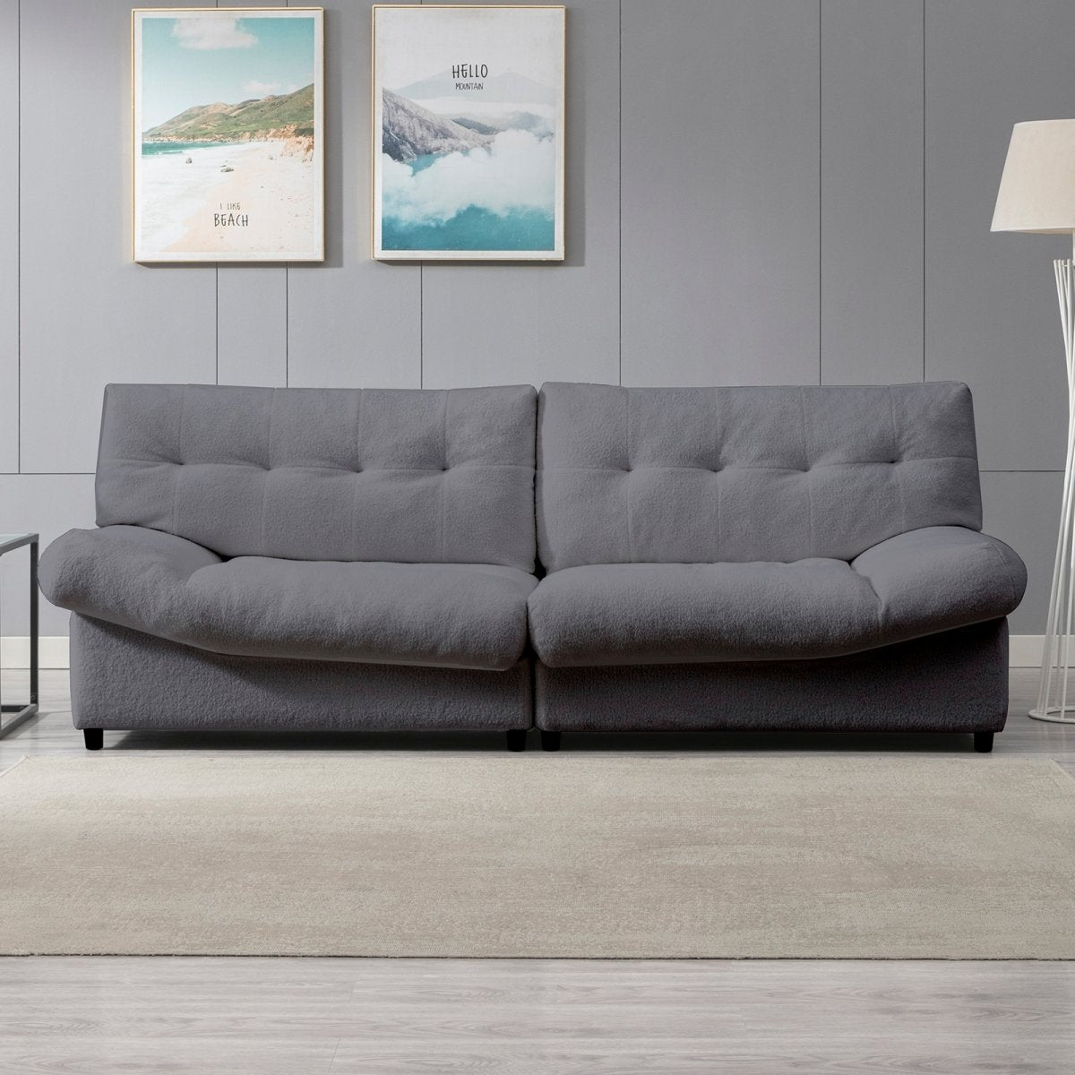 Loveseat | 2-Piece Cloud-Like Nook Sofa Modular Couch - Mjkonesofa