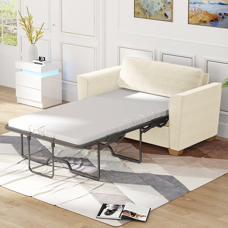 Mjkone 2-in-1 Pull Out Sofa Bed Couch Bed with Sponge Mattress - Mjkonesofa bed