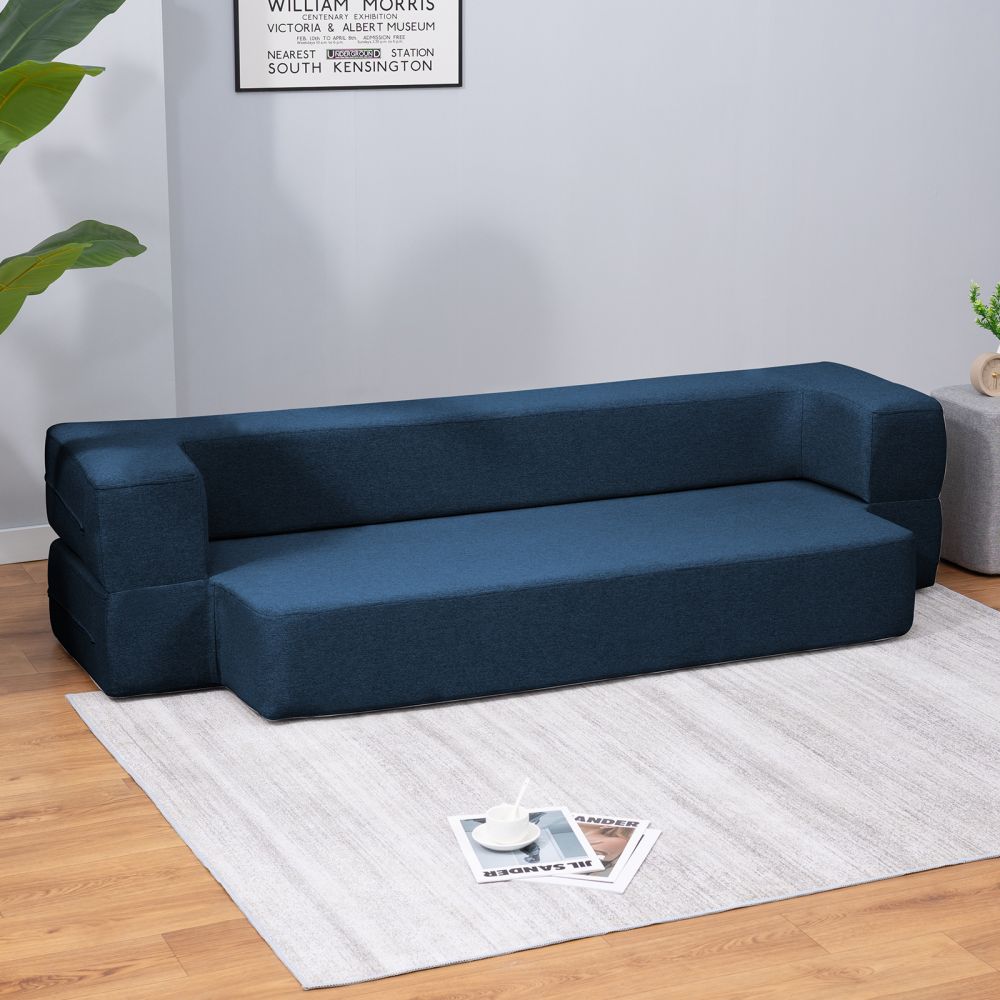 Futon Sofa Bed Sleeper Convertible Couch Tufted Foldable Twin Size With  Mattress