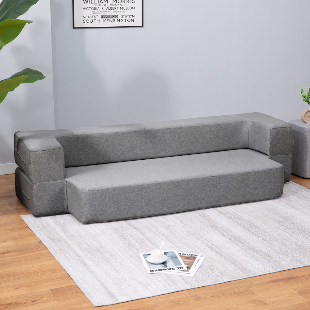 10 Inch Modern Folding Sofa Bed Couch Memory Foam Couch Full Futon