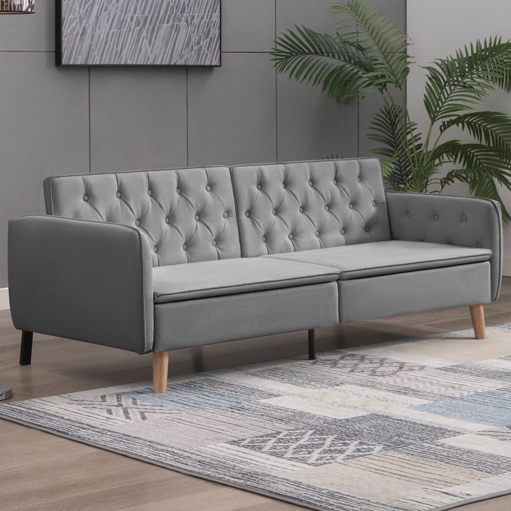 Mjkone Convertible Futon Loveseat Sofa Bed Couch