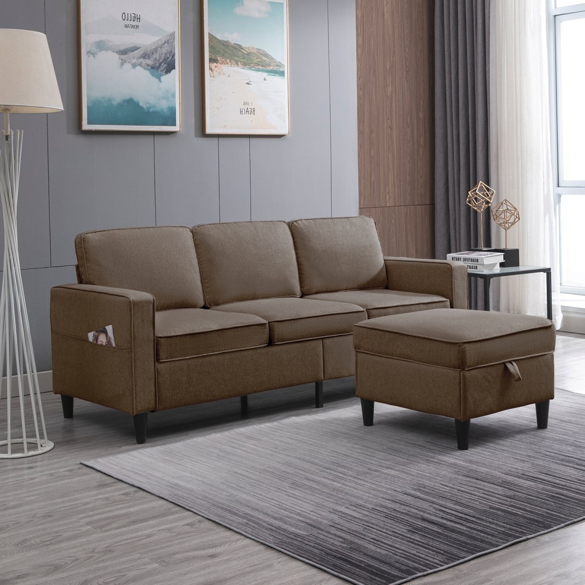 Three seater sofa online with storage