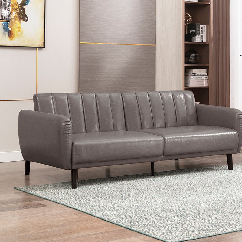 Faux Leather Sleeper Sofa Couch Bed