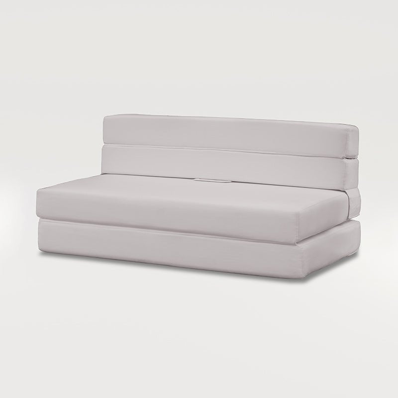 Mjkone Foldable Floor Sofa Bed Sleeper Couch Light Grey Single