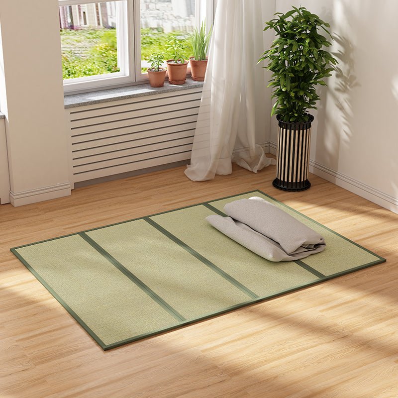 Tatami Mats | Natural Grass Tatami Folding Japanese Floor Sleeping Mattress with Memory Foam - Mjkonebed